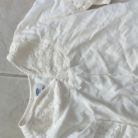 Girls size 8 Gap navy blue and old navy size 8 cream top - Picture 4 of 8